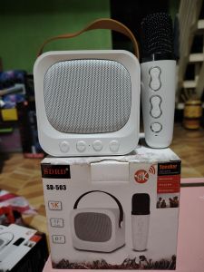 SDRD Portable Bluetooth Speaker Aux USB Free Cp Stand Wireless Mic