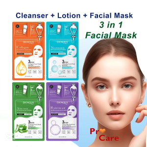 Bioaqua 3 Steps Collagen Hyaluronic Acid Nicotinamide Facial Mask Whitening Moisturizing Firming