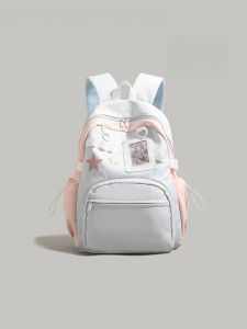 UR Fresh Nylon Double Shoulder Bag Womens Large Capacity Short Trip Travel Backpack New 2025 Trendy College Student Bookbag