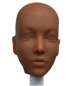 MENGF New Doll Bald Head DIY Makeup Practice Doll Blank Heads White Beige Brown Super White Coffee Skin 1/6 Doll Part FR IT Doll