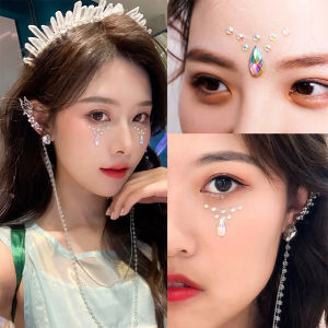 MKY Eye Sticker: ติดผม เพชรแต่งหน้า ติดผม มีกาวในตัว สติ๊กเกอร์ติดหน้า เพชรแต่งหน้า แต่งหน้า คริสตัสติดตา