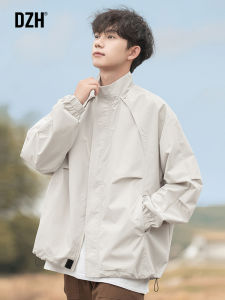 Áo Khoác Nam Chống Gió Dày Mùa Đông Phong Cách Mỹ Cổ Đứng Áo Khoác Ngoài Thường Ngày Dài Tay Không Mũ Áo Khoác Ngoài DZH