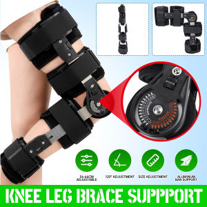 Hinged Knee Brace 120° Adjustable Leg Brace Support Sports Knee Immobilizer with Hinges T-Scope Knee Brace Support