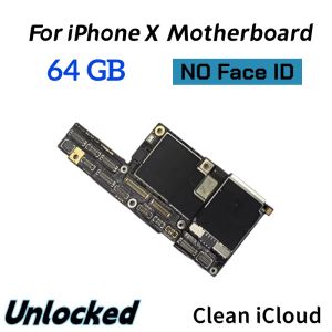 100% Working For iPhone X XR XS Max Motherboard Unlocked with/NO face ID Support Update Logic board Clean iCloud Mainboard