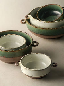 JOTO | Retro Double-Ear Ceramic Soup Bowl