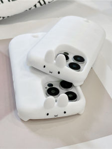 Cute Miffy Rabbit Expression Silicone Phone Case for iPhone 16 pro Max Apple 15 pro New Model 12 Protective Cover Anti-Fall