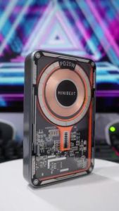 MINIBEST MB18 Powerbank Transparent Wireless Magsafe Fast Charging 15W+20W 10000mAh