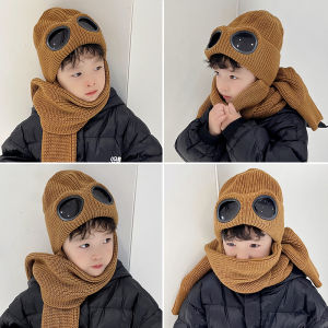 Mũ Trùm Đầu Ấm Áp Có Dây Đeo Cổ Cho Trẻ Em Mùa Đông 2025 Mới Trung Bình Lớn Trùm Đầu Ấm Áp Chống Gió Bảo Vệ Tai Dễ Thương