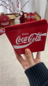 Coca Cola Large Capacity Ceramic Bowl High Temp Heatproof Popcorn Bowl Safe Easy Clean Stackable Anti-Spill Microwave Tableware
