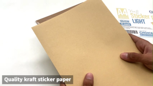 PrintYourStyle A4 Size Quaff Kraft Sticker Paper Dark/Light 165gsm Inkjet Sticker Paper for Labelling 20sheets/pack