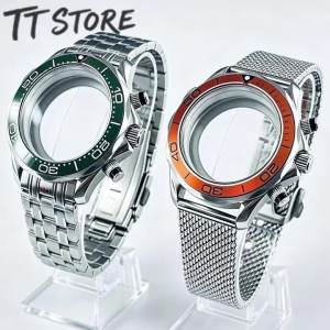 Vỏ Đồng Hồ Chronograph Thép Không Gỉ 41mm Với Kính Sapphire Dành Cho Bộ Máy Quartz VK63 VK64 Vỏ Thay Thế Tự Chế DIY