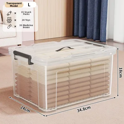evesigar | High Transparency Durable Large Capacity Storage Box with Lid