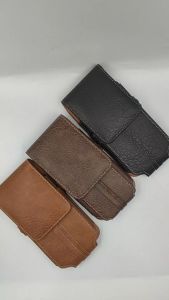 Sarung HP Pinggang Kulit Pria Slot Kartu Carabiner Vertikal Ukuran 5 Inch 6 Inch 65 Inch - Dompet Tas Tempat HP - Model Terbaru & 100% Original