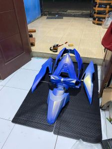 COVER FULL BODY HALUS HONDA BEAT NEW ESP ECO WARNA DOLPHIN BLUE EFFECT TAHUN 2016-2019