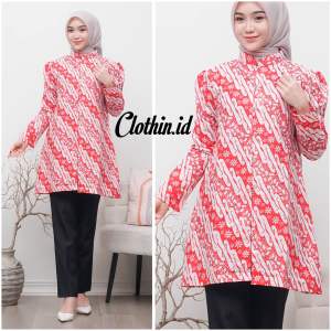 Tunik batik liris parang - tunik batik terbaru - tunik batik modern - tunik batik busui - tunik batik jumbo - tunik batik-atasan wanita