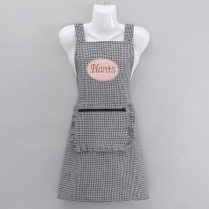 Fashion Pure Cotton Apron Home Female For Home Kitchen Cute Canvas Summer Thin Breathable Apron Fashionable Korean Style