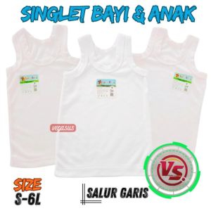 6Pcs Singlet Kaos Dalam Anak Laki Usia 1-15Tahun-Kutang Syani SMLXL3XL4l5L6L-Vegasus Store