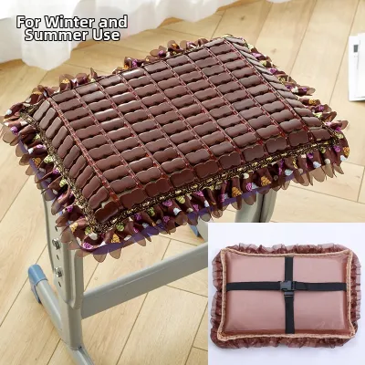 Breathable Double-Sided Bamboo Seat Cushion Office Chair Pad Cooling Mat Workbench Pad Comfortable Sitting Pad Modern Style