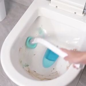 Disposable Toilet Bowl Cleaner Brush holder and wand Refill Cleaning Brush Set | One Time Use