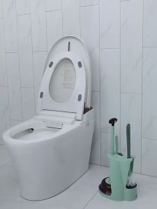 ชุดแปรงสุขภัณฑ์ 3in1 แปรงล้างห้องน้ำ+ที่ดูดส้วม  แปรงขัดห้องน้ำ พร้อมกล่องเก็บ