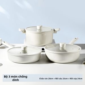 CAROTE | Bộ Nồi Chống Dính Gốm Titan Dùng Cho Bếp Từ & Gas