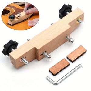 Wood Guitar Bridge Clamp Entry Level Bridge Clamp Acoustic Luthier Tools with Cork Gasket L-Wrench for Classical/Acoustic Guitar