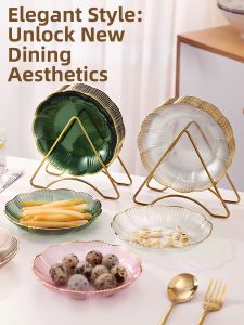 Floral Transparent Luxurious Chinese Snack Fruit Plate