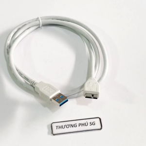 Cáp USB 3.0 ra Micro B dài 45Cm (Cable USB 3.0 AM to Micro BM Trắng - Đen)