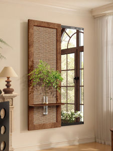 ARTPIONEER | Vintage Style Decorative Full-Length Mirror with Concealed Plant