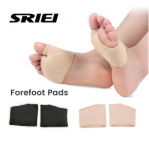 SRIEI 1Pair Metatarsal Sleeve Pads Gel Half Insoles Forefoot Pads Cushion Shoe Pads Pain Relief for Women Men