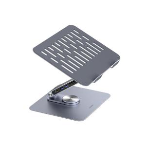 Hagibis | Multi-Function Laptop Stand with Hub Expansion HDMI Ports Adjustable Height Folding Rotatable Aluminum Alloy