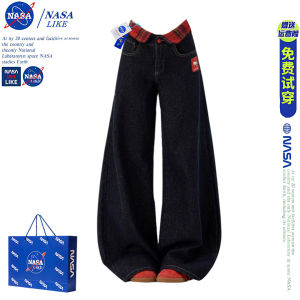 Quần Jeans Denim Ống Rộng Thêu Mèo Phong Cách Mỹ Cổ Điển Cho Nữ Mùa Hè Quần Ống Rộng Thẳng Rộng Màu Trơn Quần Jeans Denim