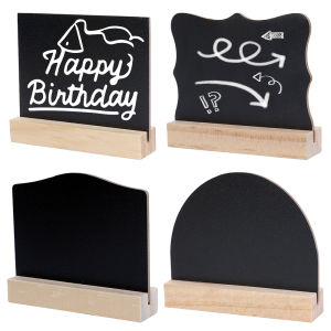 Writing Board Frame Signs Mini Blackboard Double-sided Easel Stand Wedding Base Desktop Slate