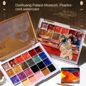 24-color pearlescent solid color mixed watercolor pigments solid pigments nail art hand painting fine arts