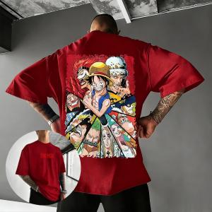 Bandai | One Piece Luffy Cartoon Anime Graphic T-Shirt Men Women 2026 Summer Cotton Kawaii Cosplay Y2K Casual Streetwear Short Sleeve Top
