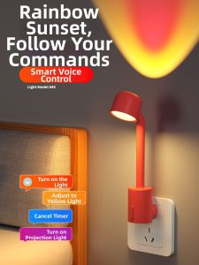 Voice-Controlled Sunset Projection Atmosphere Light