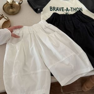 Quần Short Trắng Mỏng Mùa Hè Cho Bé Trai Quần Rộng Rãi Dài Đến Đầu Gối Cho Bé Trai Và Bé Gái