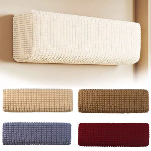 1pc All-Inclusive Wall Air Conditioner Dust Cover Washable Checkered Elastic Fabric Air Conditioner Cover Wear-Resistant Home