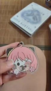 1Pcs SPY×FAMILY Anime Keychains Cute Anya Forger Yor Forger Loid Forger Bond Forger Figures Acrylic Keyring Pendant Accessories Gift