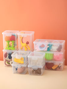 Baby Pacifier Storage Box Dustproof Cherry Raccoon Mushroom Toothgel Organizer Box Child Bedroom Storage Container Simple Style