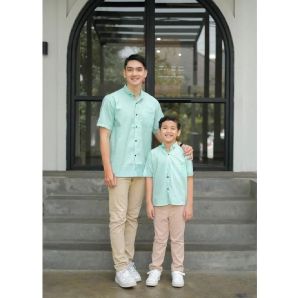 TERLARIS COUPLE KEMEJA POLOS AYAH DAN ANAK HARGA MASING MASING