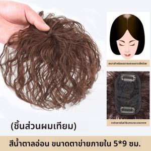 แผ่นผมสีธรรมชาติสำหรับผู้หญิง ปิดผมขาว สไตล์แฟชั่น เพิ่มปริมาณผม กระเทียม ทรงธรรมชาติ แผ่นผมส่วนบน แผ่นผมสีธรรมชาติ