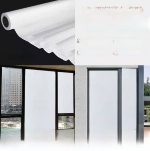 Transparent Frosted Glass Stickers Privacy Protection Static Cling Film Bathroom Living Room Toilet Anti Peeping Light Filtering