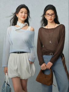 SEIFINI | Lazy Style Tank Top Set 2026 Spring and Summer New Loose Off-Shoulder Knitwear