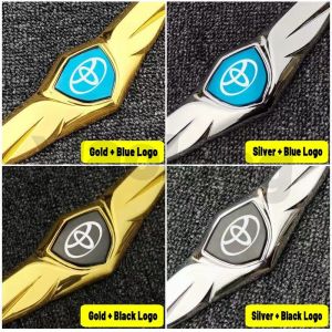 【Toyota】Emblem Logo Metal Toyota Stainless Steel Car Logo Eetal Badge Car Front Cover Car Hood Metal Ornaments Angel Wings Stickers Car Decoration car accessories Car Emblem Metal