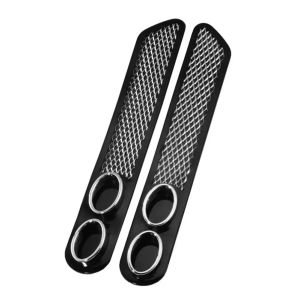 1Pair Universal Vent Grid Exhaust Muffler Pipe Car Auto Styling Fake Decorative Car Decorative Tuyere Fake Exhaust Hole