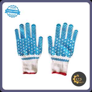 Găng tay vải phủ sọc cao su