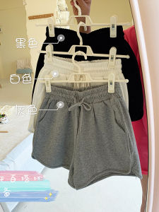 กางเกงขาสั้นกีฬาสำหรับผู้หญิง ฤดูร้อน 2022 กางเกงขายาวทรงหลวมสบาย ๆ ลำลอง ใส่อยู่บ้าน กางเกงขายาวเอวสูง กางเกงขายาวทรงสลิม