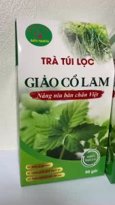 4 hộp trà giảo cổ lam 160 gói trà túi lọc giảo cổ lam Bảo Khang ổn định huyết áp giảm mỡ máu phòng và hỗ trợ xơ vữa mạch máu bình ổn huyết áp