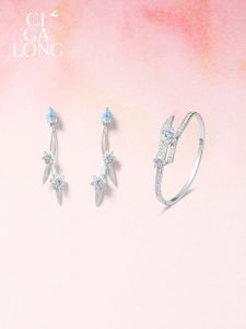 Ciga Long | Topaz Dangle Earrings Ring Bracelet New Chinese Style Jewelry